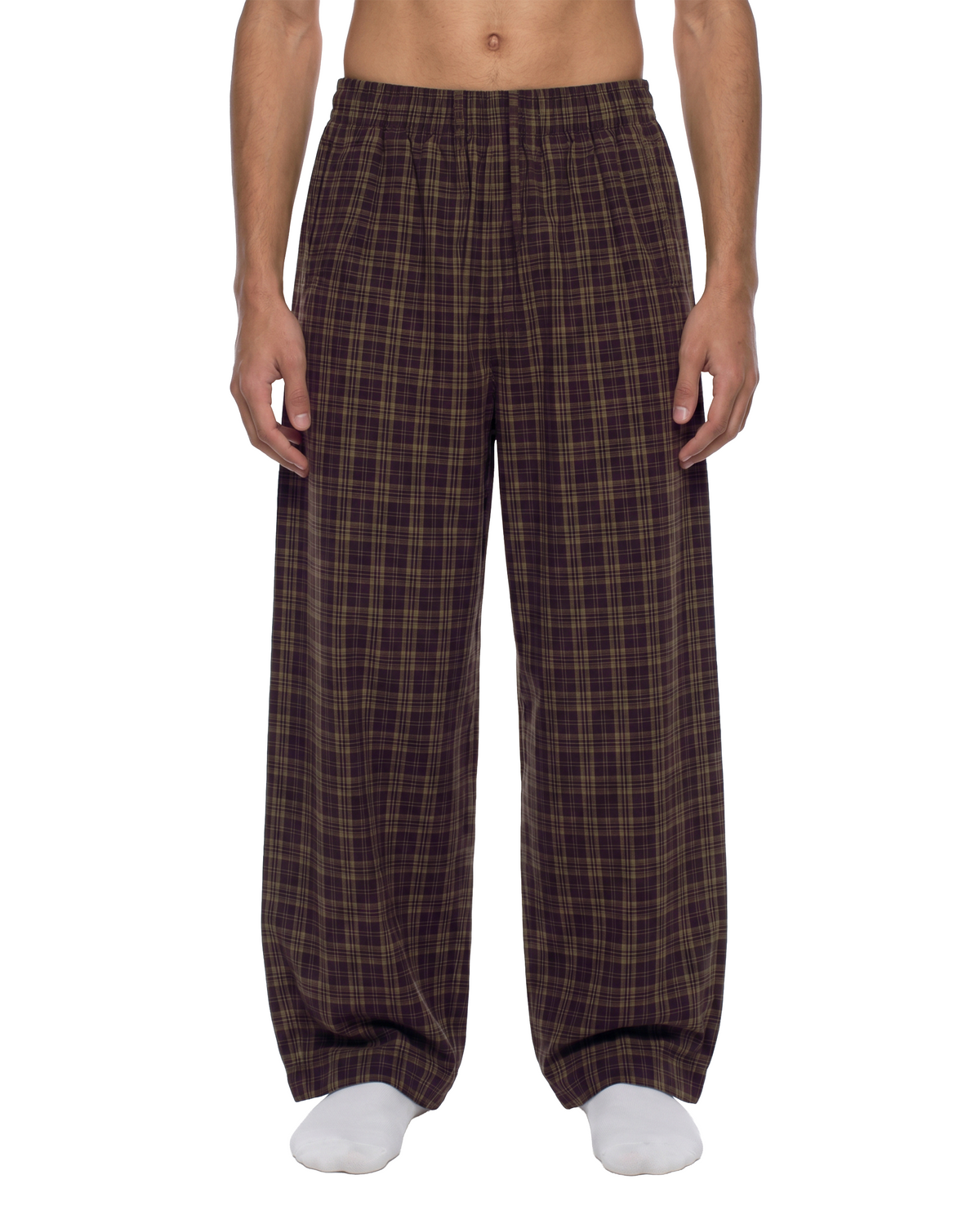 Espresso Plaid Pants