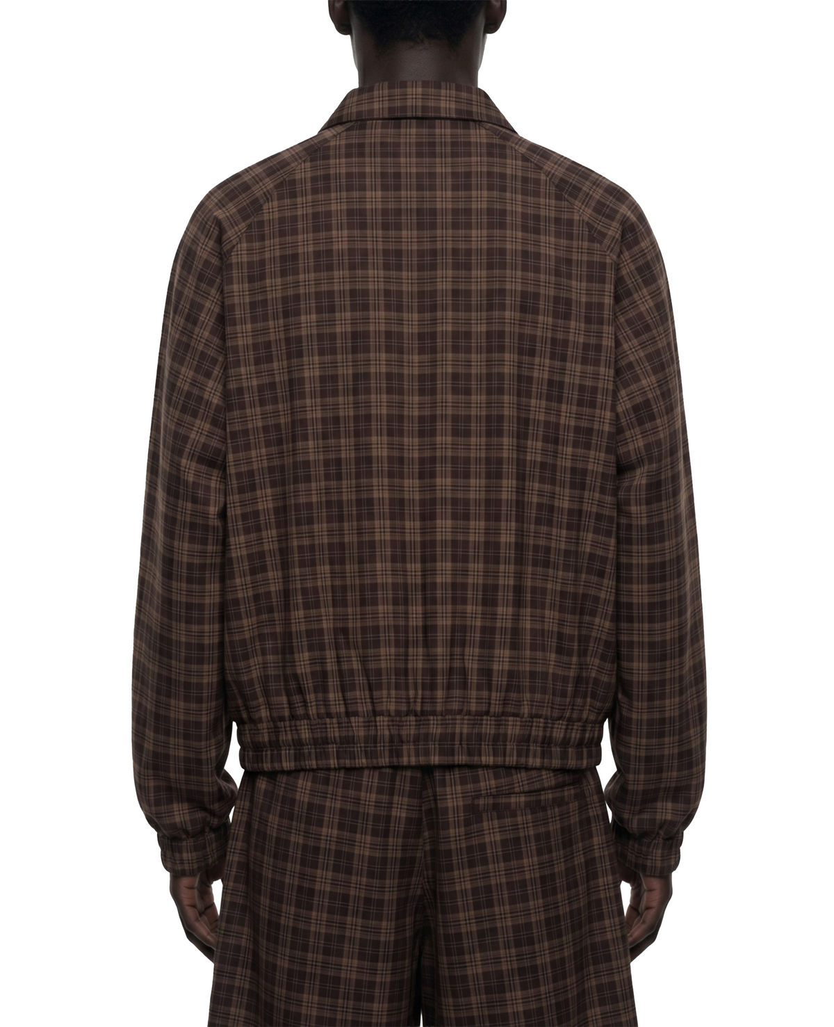 Espresso Plaid Zip-Up
