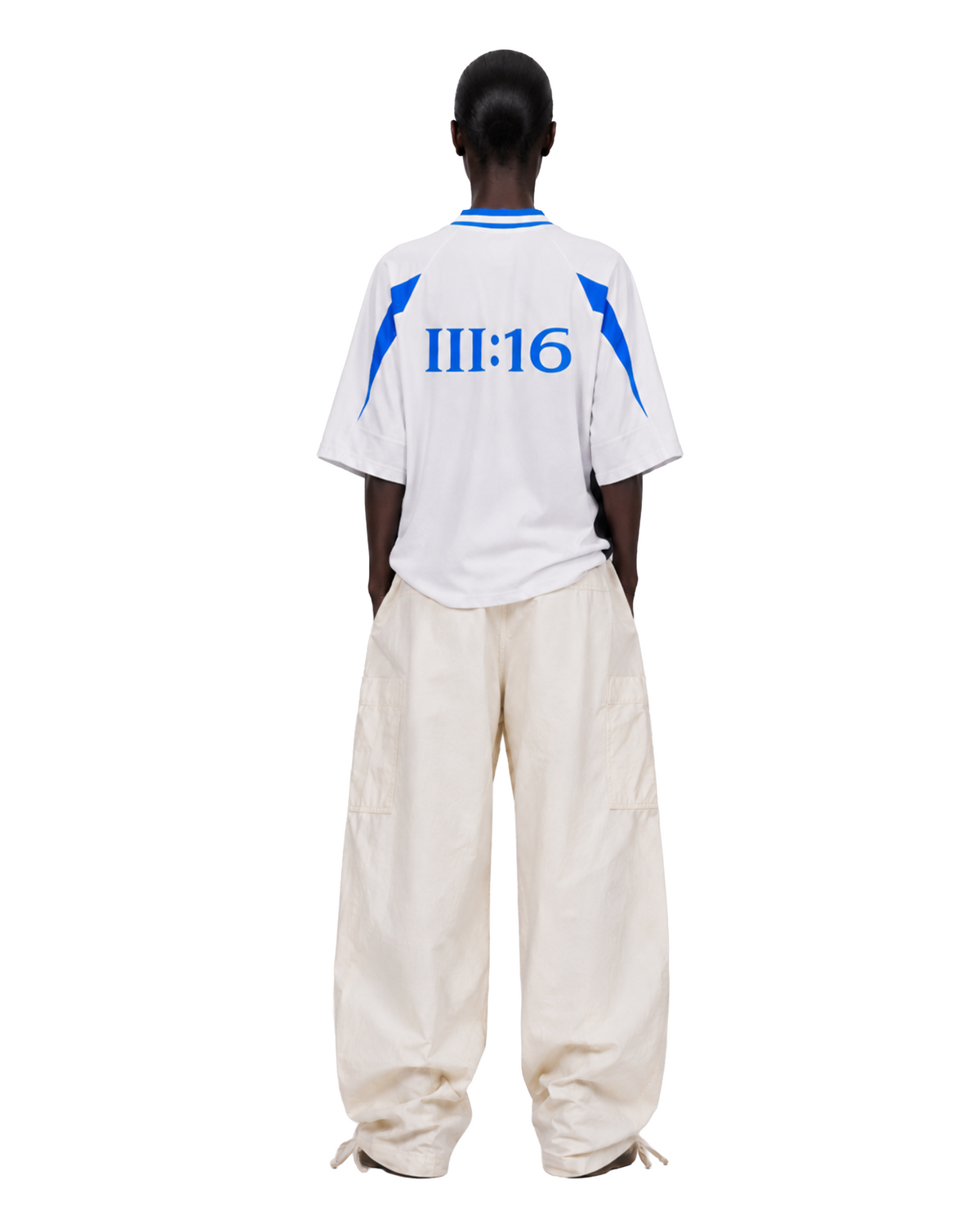 John 3:16 White V-Neck Jersey