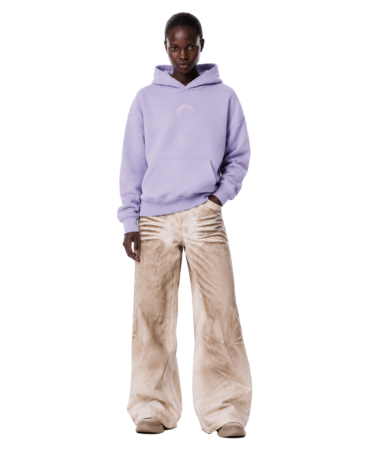 450 Gsm Purple Shape Changing Hood Hoodie