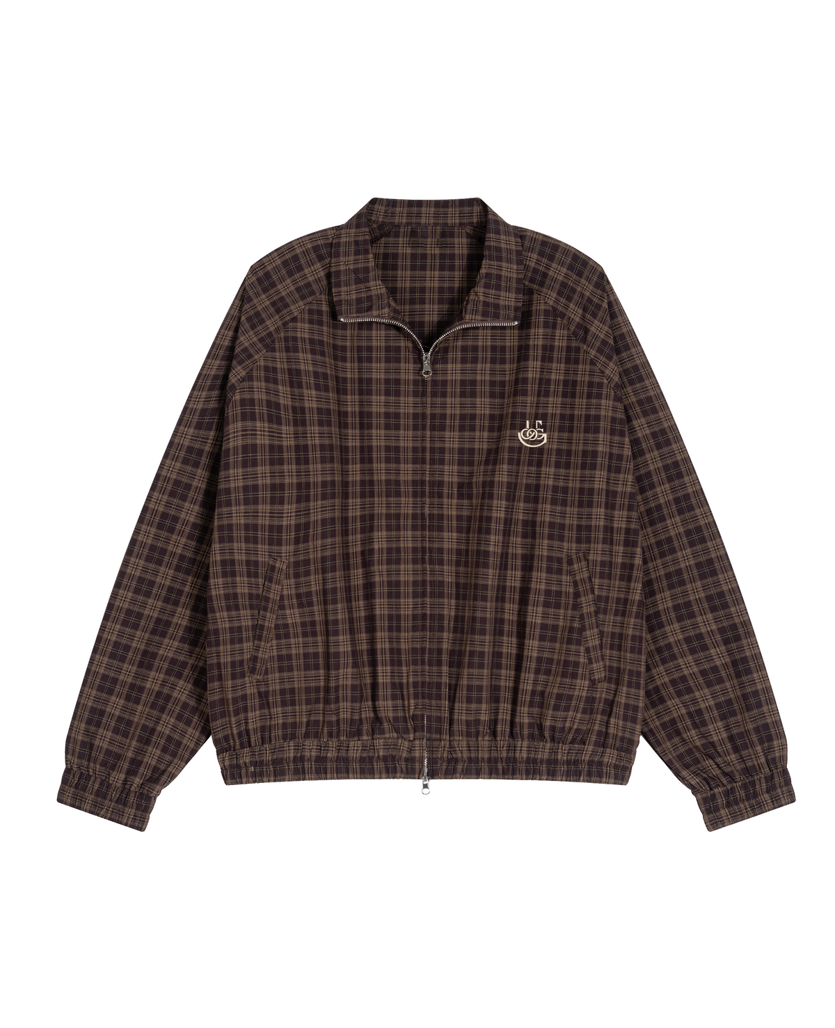 Espresso Plaid Zip-Up